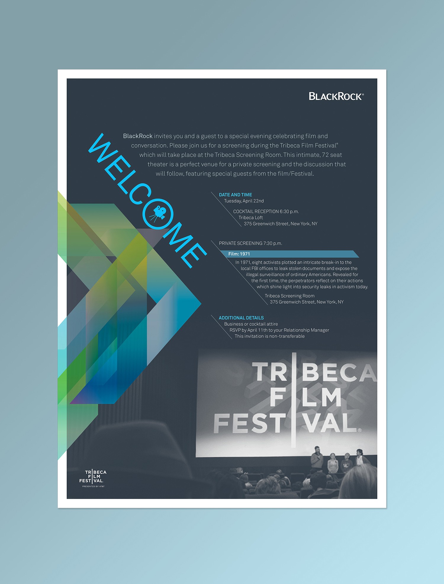 Poster design for the Tribeca Film Festival